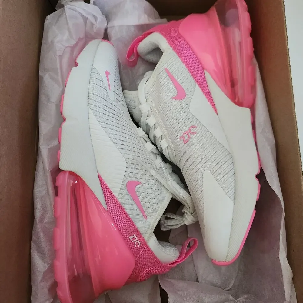 Nike Air Max 270 - Women's (Summit White/Pink Spell/Summit White) Size 6.5